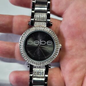 Bebe Ladies Diamond Watch - 38mm Wide Case - 6-3/4 Inch Band Wrist Size